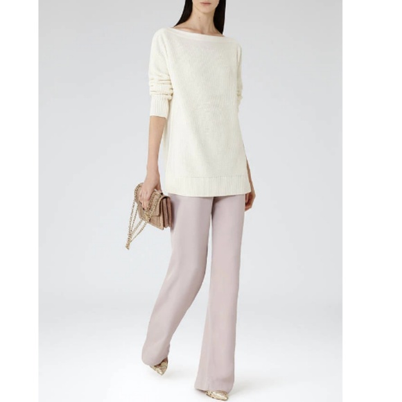Reiss Sweaters - Reiss Amy Slash Neck Chunky Sweater Off White XS